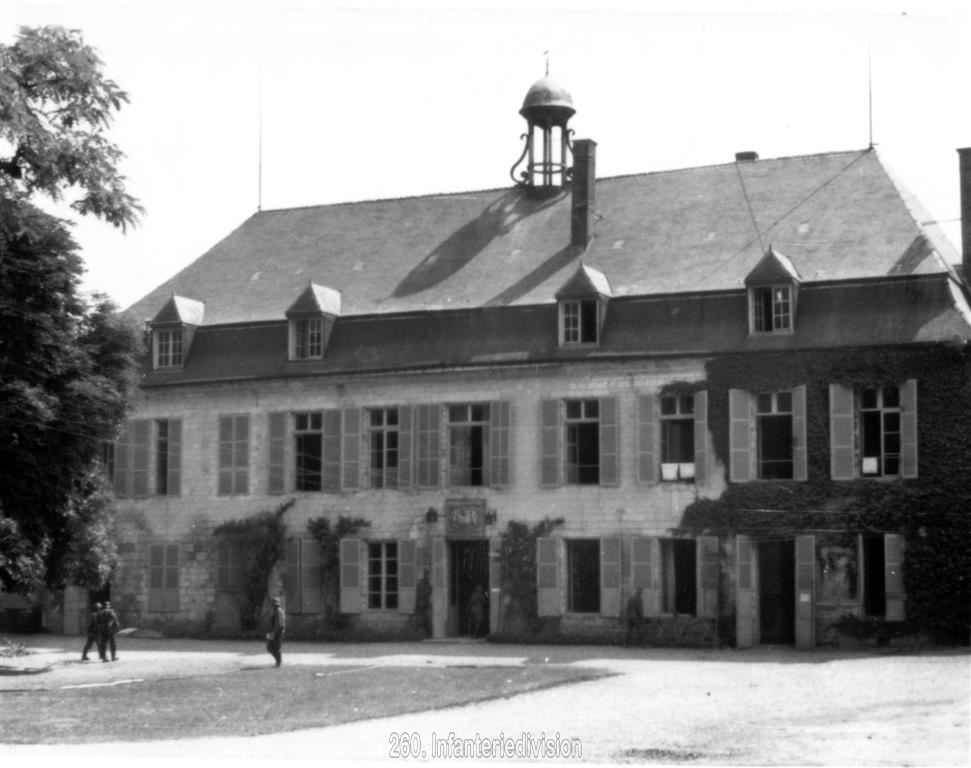 Commandement divisionnaire du château d'Arnicourt le 10 juin 1940