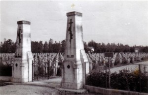Deutscher Soldatenfriedhof des ersten Weltkrieges in Frankreich im Jahr 1940