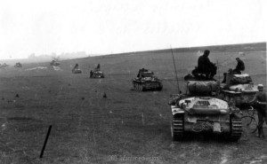 Panzer auf dem Vormarsch