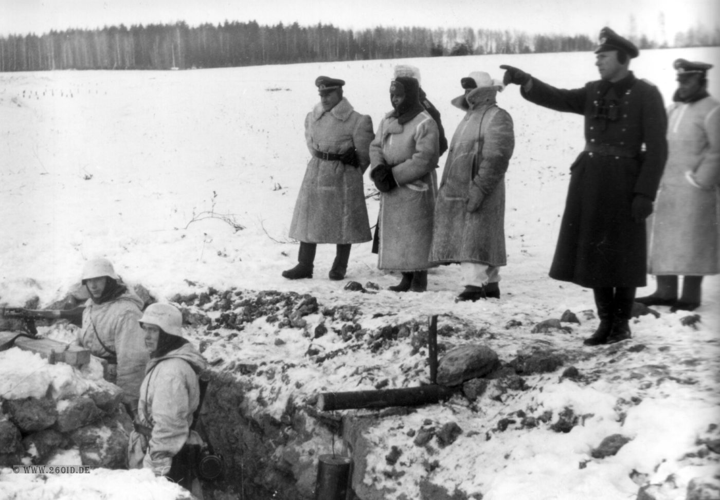 von links Gen Hahm - Gen Grässner - Gen Greiner - Maj Gebhardt - OTL Köstlin